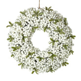 White berry & mistletoe wreath